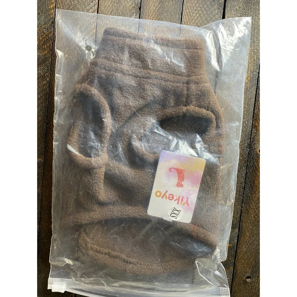 Sz XXS Brown Chihuahua Fleece Dog Or Cat Vest Yikeyo